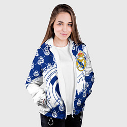 Куртка с капюшоном женская REAL MADRID РЕАЛ МАДРИД, цвет: 3D-белый — фото 2