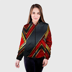 Куртка с капюшоном женская Black & Red 3D, цвет: 3D-черный — фото 2