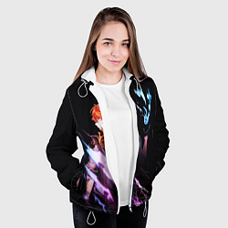 Куртка с капюшоном женская ТАРТАЛЬЯ - GENSHIN IMPACT NEON, цвет: 3D-белый — фото 2