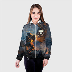 Куртка с капюшоном женская Battletech warrior, цвет: 3D-белый — фото 2