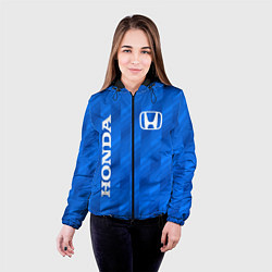 Куртка с капюшоном женская HONDA BLUE ХОНДА СИНИЙ, цвет: 3D-черный — фото 2