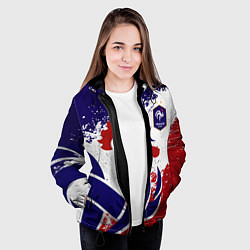 Куртка с капюшоном женская Сборная Франции, цвет: 3D-черный — фото 2