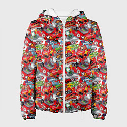 Куртка с капюшоном женская Футбол, цвет: 3D-белый