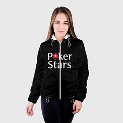 Куртка с капюшоном женская Poker Stars, цвет: 3D-белый — фото 2