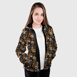 Куртка с капюшоном женская Качалка, цвет: 3D-черный — фото 2