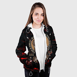 Куртка с капюшоном женская Элвис Пресли Rock n roll, цвет: 3D-белый — фото 2