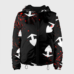 Куртка с капюшоном женская Плащ Хяккимару, цвет: 3D-черный
