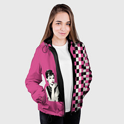 Куртка с капюшоном женская Энди Уорхолл Одри Хебберн, цвет: 3D-черный — фото 2