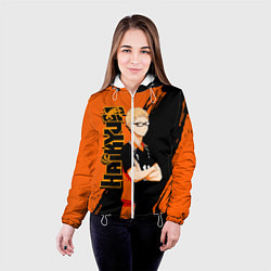 Куртка с капюшоном женская Кей Цукишима Tsukishima Kei, цвет: 3D-белый — фото 2