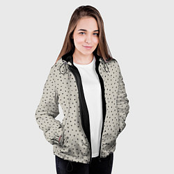 Куртка с капюшоном женская Звёздочки, цвет: 3D-черный — фото 2