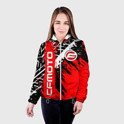 Куртка с капюшоном женская CFmoto СФ мото RED STYLE, цвет: 3D-белый — фото 2