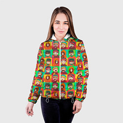Куртка с капюшоном женская Аниме Южный парк, цвет: 3D-белый — фото 2