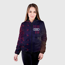 Куртка с капюшоном женская Audi - Gearbox - Hexagon Pattern, цвет: 3D-черный — фото 2