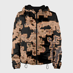 Куртка с капюшоном женская Heroes III Dungeon Map, цвет: 3D-черный