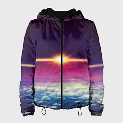 Куртка с капюшоном женская МЕЖДУ НЕБОМ И ЗЕМЛЁЙ, цвет: 3D-черный