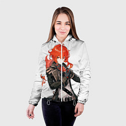 Куртка с капюшоном женская Дилюк из Genshin Impact, цвет: 3D-белый — фото 2