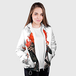 Куртка с капюшоном женская Дилюк из Genshin Impact, цвет: 3D-белый — фото 2