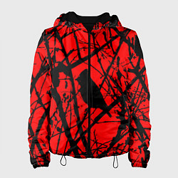 Куртка с капюшоном женская Хоррор Мрачный лес, цвет: 3D-черный