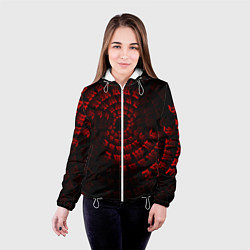 Куртка с капюшоном женская Fumrre red, цвет: 3D-белый — фото 2