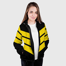 Куртка с капюшоном женская Три полоски, цвет: 3D-черный — фото 2