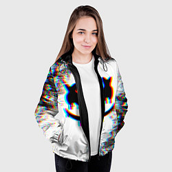Куртка с капюшоном женская MARSHMELLOW GLITCH, цвет: 3D-черный — фото 2