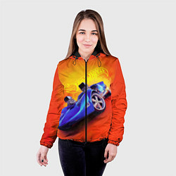 Куртка с капюшоном женская Hot Wheels Хот Вилс, цвет: 3D-черный — фото 2