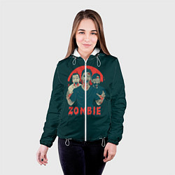 Куртка с капюшоном женская Zombie, цвет: 3D-белый — фото 2