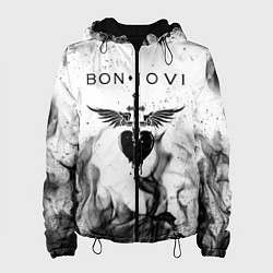 Куртка с капюшоном женская BON JOVI HEART СЕРДЦЕ, цвет: 3D-черный