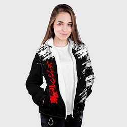 Куртка с капюшоном женская Токийские мстители, цвет: 3D-белый — фото 2