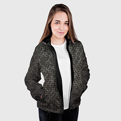 Куртка с капюшоном женская Geometric textures, цвет: 3D-черный — фото 2