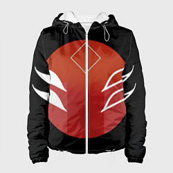 Куртка с капюшоном женская Японская лисица, цвет: 3D-белый