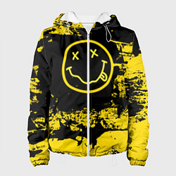 Куртка с капюшоном женская Нирвана Гранж Nirvana Smile, цвет: 3D-белый