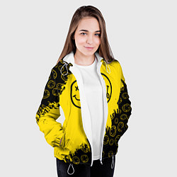 Куртка с капюшоном женская Nirvana Smile Нирвана Рваный Паттерн, цвет: 3D-белый — фото 2