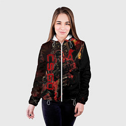 Куртка с капюшоном женская CS GO SPECIAL OPERATION RED ALERT SKIN КС ГО КРАСН, цвет: 3D-белый — фото 2