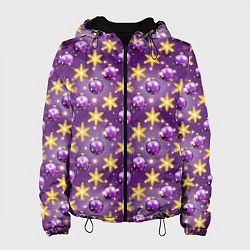 Куртка с капюшоном женская Игрушки украшения, цвет: 3D-черный