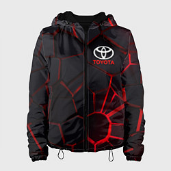 Куртка с капюшоном женская Тойота 3D плиты с подсветкой, цвет: 3D-черный