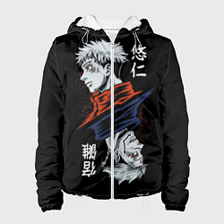 Куртка с капюшоном женская ИТАДОРИ СУКУНА ITADORI SUKUNA МАГИЧЕСКАЯ БИТВА, цвет: 3D-белый