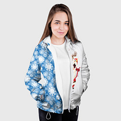 Куртка с капюшоном женская Подарок от Санты, цвет: 3D-белый — фото 2