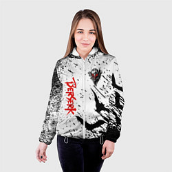 Куртка с капюшоном женская Берсерк: Гранж, цвет: 3D-белый — фото 2