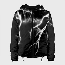 Куртка с капюшоном женская GHOSTEMANE Lightning Гостмейн Молния Надпись, цвет: 3D-черный