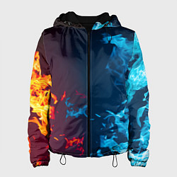 Куртка с капюшоном женская Лёд и Пламя Black, цвет: 3D-черный