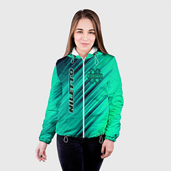 Куртка с капюшоном женская Нилетто Niletto лого, цвет: 3D-белый — фото 2