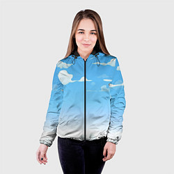 Куртка с капюшоном женская Летнее небо, цвет: 3D-черный — фото 2