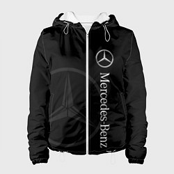 Куртка с капюшоном женская Логотип Мерседес, цвет: 3D-белый