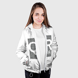 Куртка с капюшоном женская Полный QR, цвет: 3D-белый — фото 2