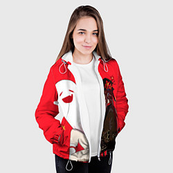 Куртка с капюшоном женская Ху Тао Hu Tao Genshin Impact, цвет: 3D-белый — фото 2