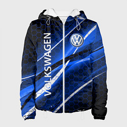 Куртка с капюшоном женская VOLKSWAGEN LOGO SPORT, цвет: 3D-белый