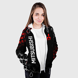 Куртка с капюшоном женская MITSUBISHI SAMURAI JAPAN STYLE ИЕРОГЛИФЫ, цвет: 3D-белый — фото 2