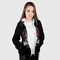 Куртка с капюшоном женская Бордер-Колли Border Collie, цвет: 3D-белый — фото 2