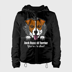 Куртка с капюшоном женская Джек-Рассел-Терьер Jack Russell Terrier, цвет: 3D-черный